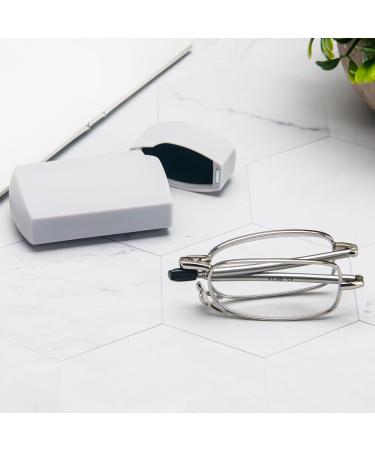 Cokobin Foldable Reading Glasses - Stainless Steel Anti-Blue Light Unisex +2.0 with Hard Shell Case - Buy Online on GoSupps.com