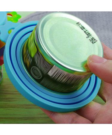 SLSON 2 Pack Pet Food Can Cover - Universal Silicone Cat Dog Can Lids (Orange+Blue) - Fits 3 Standard Size Cans - Buy Online on GoSupps.com