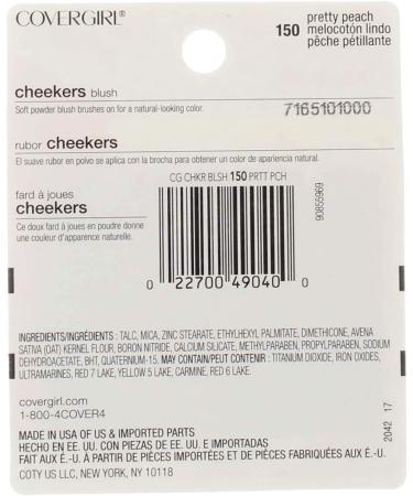 CoverGirl Cheekers Blush 150 Pretty Peach - 0.12 oz | Buy Online - Buy Online on GoSupps.com