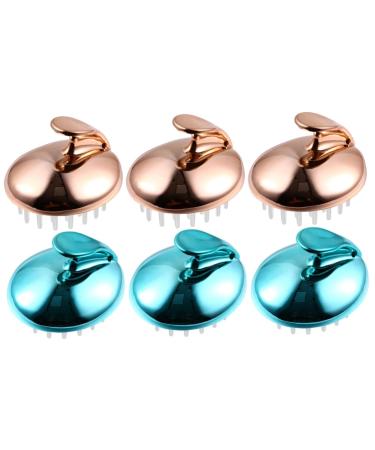 MAGICLULU Hair Washing Massage Brush 6 Pcs Shampoo Massage Comb Cleaning Brush Sports Bath Head Taking a Bath Hair Washing Massager