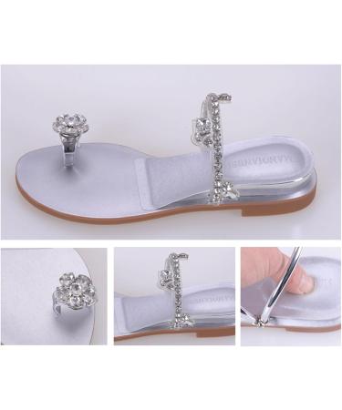 Women's Orthopedic Bunion Corrector Sandals - Summer Rhinestone Slip-On Wedge - Open Toe Breathable Flip Flops for Beach & Plantar Fasciitis - 5 Colors Including Pink - Buy Online on GoSupps.com