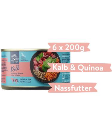 Pets Deli Wet Dog Food with Veal Quinoa & Carrots - Sugar & Gluten-Free 6 x 200g Pack - Buy Online on GoSupps.com