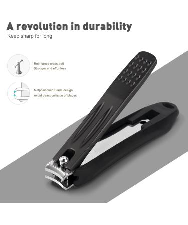 Bezox Nail Clipper with Catcher & Built-in File - Splash-Free Finger Nail Cutter for Perfect Manicure | International Shipping Available - Buy Online on GoSupps.com