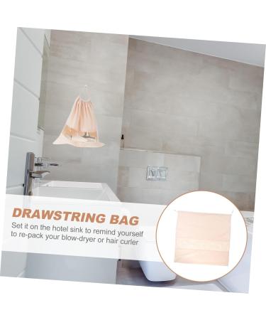 VINTORKY 1pc Hair Dryer Storage Bag Laundry Drawstring Bag Portable Blow Dryer Travel Hair Dryer Beige Pvc - Buy Online on GoSupps.com