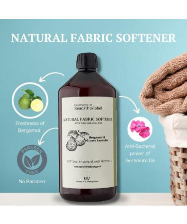 Natural Fabric Softener with Organic Essential Oils | Bergamot & Grosso Lavender | Read The Label - Buy Online on GoSupps.com