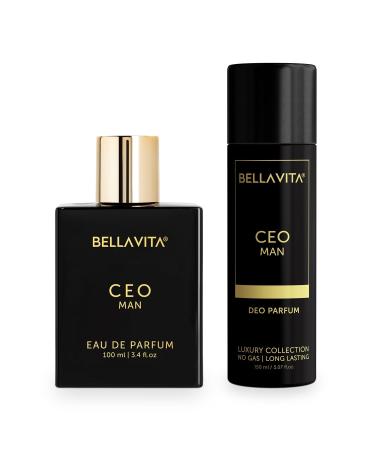Luxury Ideal Men Combo for Him Pack Of 2 Premium Long Lasting Woody Fragrance Scent - Ceo Men Edp 100 Ml & Body Parfum Deodorant 150 Ml Liquid