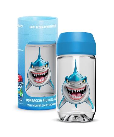 Aquafigure Reusable Water Bottle BPA Free 3D Bottle and Figure Dishwasher Safe Customisable with Themed 3D Figures (Emoji Dinosaurs and Others) - Capacity 330ml - Colour