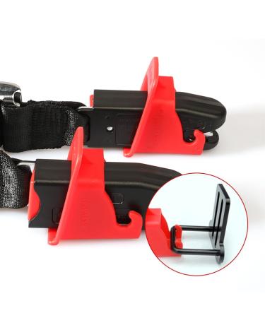 Amacoam Car Seats Fastening Set - Universal Isofix Connector Aids | 4-Piece Red Anchor Kit for Secure Seat Installation - Buy Online on GoSupps.com