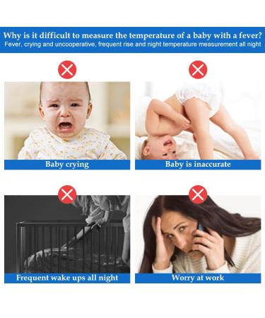Buy Fieberhermometer for Children - 10 Reusable Forehead Thermometer Strips for Travel Diaper Bags & More | Original Discoloration Stickers - Buy Online on GoSupps.com