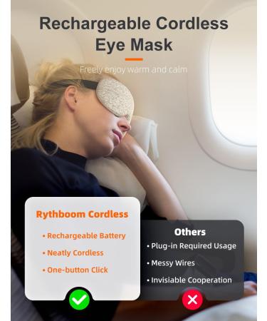 Cordless Heated Eye Mask - Birthday Gift for Migraines, Eye Strain, Dark Circles - Relaxing Heat Therapy for Wife/Man - Dry Eye Relief - Buy Online on GoSupps.com