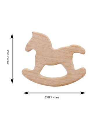 PandaEar Silicone Pacifier Clips 4 Pack for Boys and Girls - Baby Binky Holder Strap with Wooden Teething Toy - Universal Fit for Teethers - Gender Neutral - Buy Online on GoSupps.com
