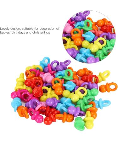 Miokycl 100pcs Acrylic Pacifiers - Birthday Party Decorations & Baby Baptism Soothing Mini Color Toys (Solid Color Mix) - Buy Online on GoSupps.com