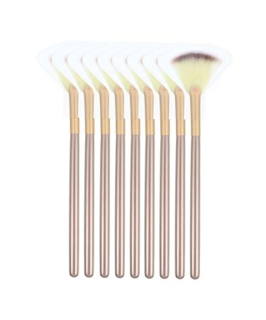 Beaupretty Foundation Makeup Brush 9pcs Fan Shaped Makeup Brush Contouring Brush Artificial Fiber Flat Blush Brush