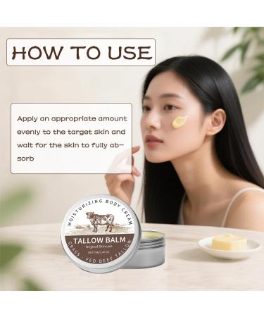 VSDFAW Beef Tallow For Skin Grass Fed Beef Tallow And Honey Balm Moisturizing Cream For Body For Dry Skin Deeply Nourishing (2.47Oz/Pcs) (2Pcs) - Buy Online on GoSupps.com