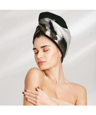 Cute Goat Baby Microfiber Hair Towel Wrap Soft Super Absorbent & Quick Dry Coral Velvet for Long Curly & Thick Hair Perfect Hair Care Accessory for Women - Buy Online on GoSupps.com