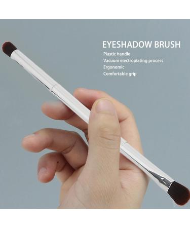 Eyeshadow Brush Set Double Ended Makeup Soft Fiber Hair Nose Contour Eyeshadow Brush Cosmetic Tool for Even Powder Grasping with Electroplated Handle - Buy Online on GoSupps.com