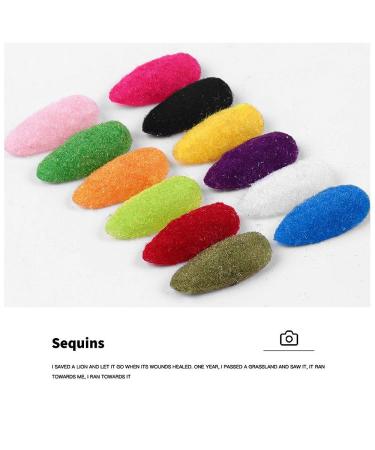 Rantoloys 12 Color Velvet Flocking Powder Set - Nail Art Glitter Polish for DIY Decoration - Buy Online on GoSupps.com
