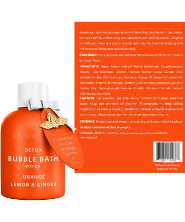 Natural Detox Bubble Bath | Long Lasting Citrus Foaming Soak | Hydrating Stress Relief with Orange Ginger Lemon Essential Oils | Ideal Self Care Spa Gift for Men & Women - Perfect for Birthdays & Christmas - Buy Online on GoSupps.com