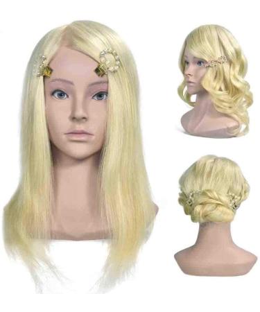 ZHJING Fashion Hair Salon Hairdressing Practice Head Training Head Perm Hair Dyed Hair Dummy Head Bridal Makeup