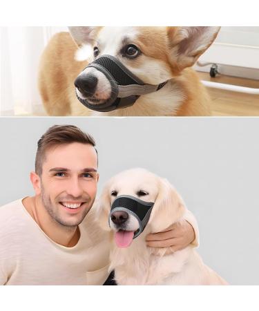 Adjustable Nylon Dog Muzzle for Small & Medium Dogs | Breathable Quick-Fit Design | Prevent Chewing & Barking - Black - Buy Online on GoSupps.com