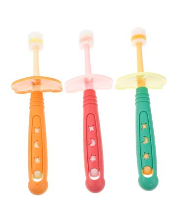 Combined toothbrush 3st toothbrush tooth cleaning brush Kielzeuge for babies baby brush made of silicone oral care for babies teeth clean rotatable detergent toddler nano material