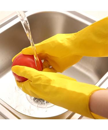 BUSOTH Cow Tendon Latex Leather Gloves Thickened Acid And Alkali Resistant Household Car Wash Rubber Latex Labor Protection Waterproof Gloves Dishwashing Gloves - Buy Online on GoSupps.com