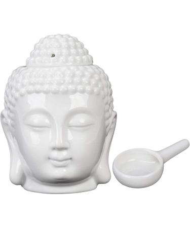 Evergd Set of 2 Buddha-Head Statues & Ceramic Aroma Therapy Diffusers | Essential Stoves & Fragrance Candles for Yoga Spa Meditation & Home D cor | Unique Gift Ideas - Buy Online on GoSupps.com