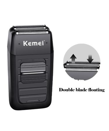 KEMEI Men's Cordless Electric Razor - Rechargeable Precision Beard & Sideburn Trimmer with Twin Blade Grooming Features - Buy Online on GoSupps.com