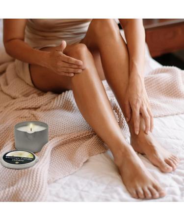 FLOWERLAND Massage Candle - Hydrating Massage Oil for Couples & Home Spa | Natural Vegan Jasmine 200ml - Buy Online on GoSupps.com