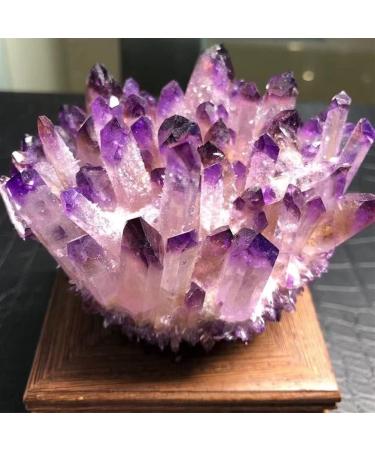 Natural Crystal 1PC Natural Crystal Cluster Amethyst Specimen Ore Purple Quartz Reiki Stone Raw Crystals Home Power Stone Crystal Crystal Cluster 300-400g - Buy Online on GoSupps.com