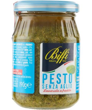  Italian Gourmet E.R. Biffi Pesto alla genovese senza agli 100 % v g tale sauce pesto sans ail 190 g de sauce + polpa gourmet italien 400 g - Buy Online on GoSupps.com