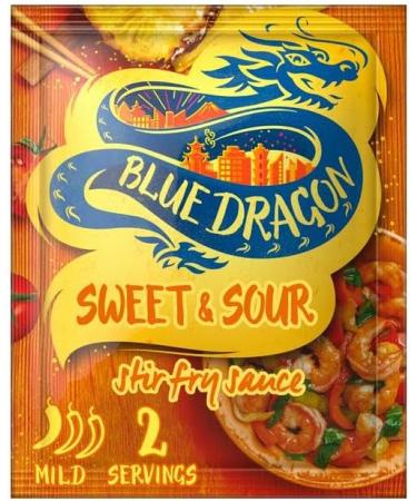 Sweet & Sour Stir Fry Sauce 120g x3 with Chow Mein Stir Fry Sauce 120g x3 - Bundle Consisting of Blue Dragon x 6 Pack - Buy Online on GoSupps.com