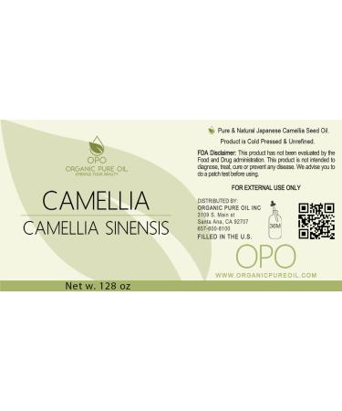 OPO Japanese Camellia Seed Oil - 100% Pure Organic Cold Pressed Extra Virgin - 128 OZ Gallon for Skin Hair & Nail Care - Buy Online on GoSupps.com