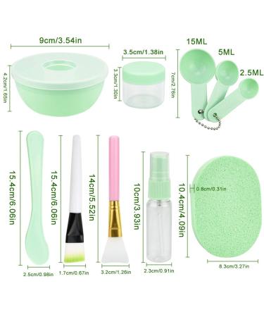 Emageren 9-Piece Silicone Facial Mask Brush Set - Soft Brushes Mixing Bowl & Measuring Spoon for DIY Face Masks - International Shipping - Buy Online on GoSupps.com