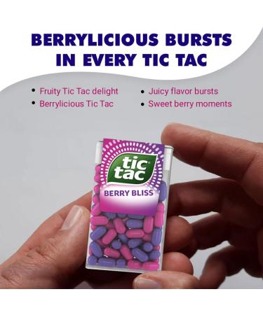 Zopper 6 x Berry Bliss Tic Tac Mint Sweets for Little Moments of Refreshment and On-the-Go Freshening Candy The Pocket-Sized Berry Bliss 6 - Buy Online on GoSupps.com