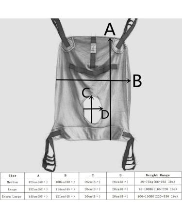 Toilet Sling Patient Lifter Lift Sling Sling Home Rehabilitation Nursing Elderly Disabled Sling Can Be from Bed to Wheelchair Recliner Shower Toilet XL - Buy Online on GoSupps.com