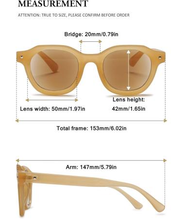 Vevesmundo Women s Retro Round Sunglasses - Blue Light Filter Reading Glasses with 1.0x Visual Strength & UV Protection - Yellow Sunny Glasses for Eye Health - Buy Online on GoSupps.com