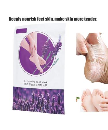 Moisturizing Lavender Essence Foot Mask - Exfoliating Dead Skin Peel for Hands & Feet - 40g - Buy Online on GoSupps.com