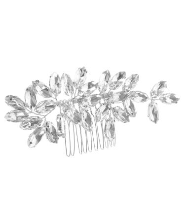minkissy Crystal Hair Accessories Wedding Decor Rhinestone Bobby Pins Hair Clips Wedding Hair Accessories Tiara Hair Barrettes Hair Pin Rhinestones Bride Zinc Alloy Hair Piece