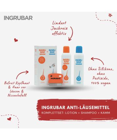 Ingrubar Lice & Nits Free Lotion & Care Shampoo - 2x150ml - International Shipping Available - Buy Online on GoSupps.com