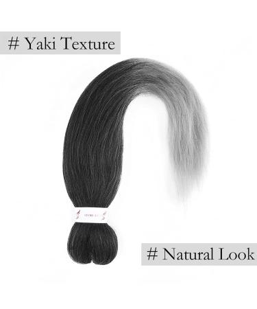 Silk-Co Braids Hair Extensions - Pre-Stretched Crochet Twists | 3 Bundle Afro Hair | 50cm Black & Silver | International Shipping - Buy Online on GoSupps.com