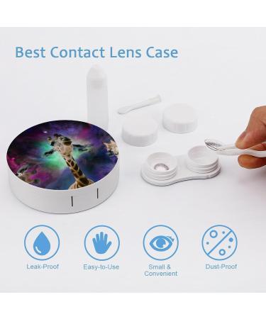 Space Giraffes Contact Lens Travel Kit | Portable Cute Contact Box with Mirror for Daily Outdoor Use - Buy Online on GoSupps.com