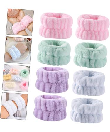 FOMIYES 8pi ces Bandeaux Unis pour Poignets de Lavage Facial Peluche Bandeaux lastiques Lot pour Maquillage et Nettoyage du Visage - Buy Online on GoSupps.com