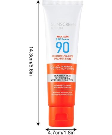Face Sunscreen SPF 90 Oil Free Natural Broad Spectrum Sunscreen Protector for Face and Body - Face Sunscreens for Most Skin - Screen Fulenyi - Buy Online on GoSupps.com