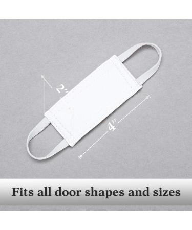 Set of 3 Quiet Door Closer Silencers for Baby Nursery - Elastic Straps, Universal Fit, Pure White, 4x2 inches - Buy Online on GoSupps.com