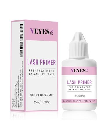 VEYES INC Lash Primer for Eyelash Extensions 15ml Professional Use Only Easy to Removes Proteins and Oils Increase Adhesive Bonding Power