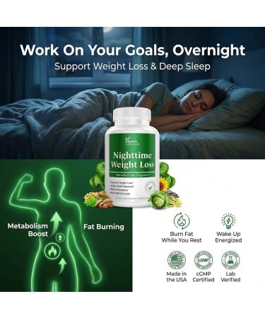 Nighttime Fat Burner Supplements - Appetite Suppressants for Weight Loss - Women & Men, Sleep & Relaxation - Metabolism Booster Weight Loss Pills 30 1 Bottle, 30 Capsules - Buy Online on GoSupps.com