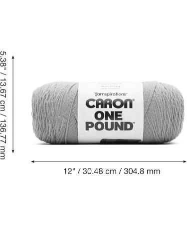 Caron One Pound White Yarn 2-Pack - 454g/16oz Each - 4 Medium Worsted Yarn - 812 Yards - for Knitting and Crochet - Acrylic Material - Buy Online on GoSupps.com