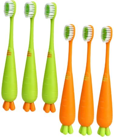 FRCOLOR 12 Pcs Kids Cartoon Carrot Toothbrush Set - Lovely Children's Toothbrushes for Healthy Teeth - Buy Online on GoSupps.com