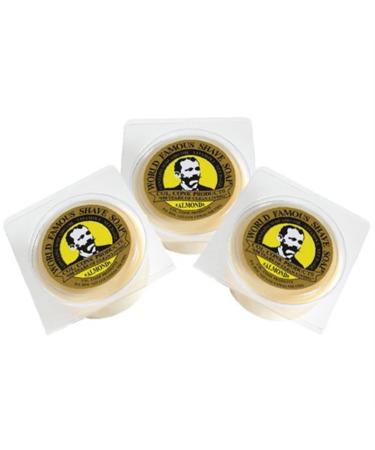 Col. Conk World's Famous Shaving Soap, Almond 3 - Pack Each Net Weight 2.25 Oz by Colonel Conk
